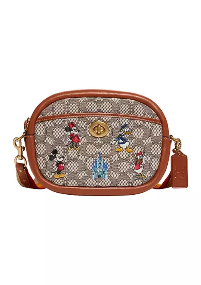 Coach Mini Signature Jacquard Tabby Shoulder Bag in Cocoa & Burnished Amber