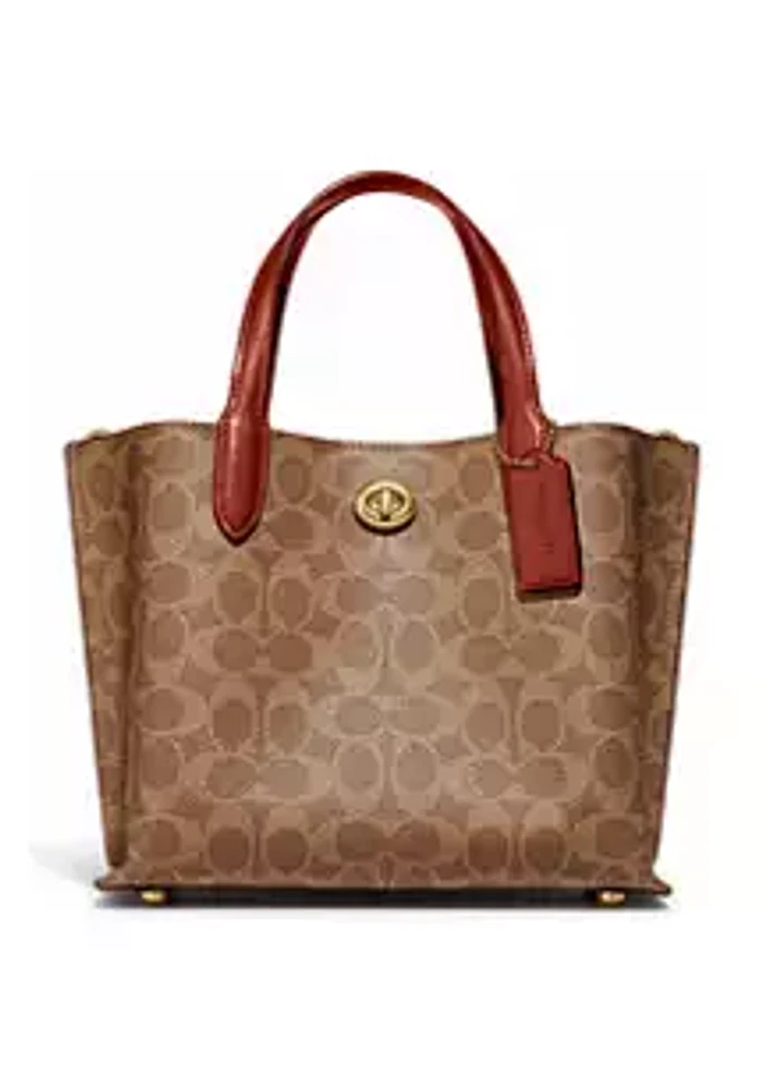COACH Willow Tote in Signature Canvas