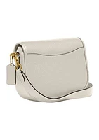 Polished Pebble Leather Willow Saddle Bag