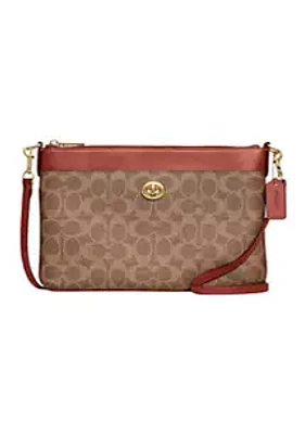 COACH Coated Canvas Signature Polly Crossbody Bag