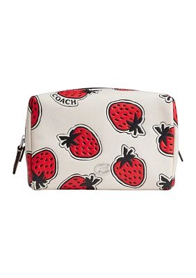 Essential Cosmetic Pouch with Strawberry Print 