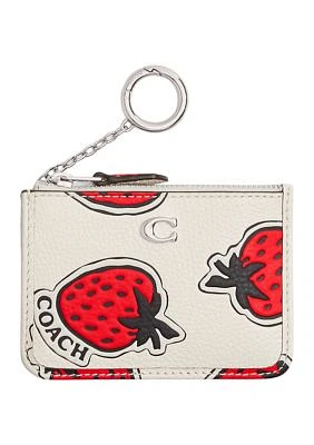 Mini Skinny ID Case With Strawberry Print