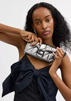 Quilted Metallic Tabby Wristlet