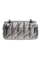 Quilted Metallic Tabby Shoulder Bag with Chain