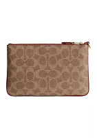 Box Program Coated Canvas Signature Small Wristlet