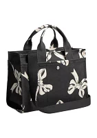 Cargo Tote Bag with Bow Print