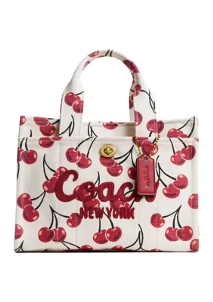 Cargo Tote Bag 26 with Cherry Print