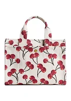 Cargo Tote Bag 26 with Cherry Print