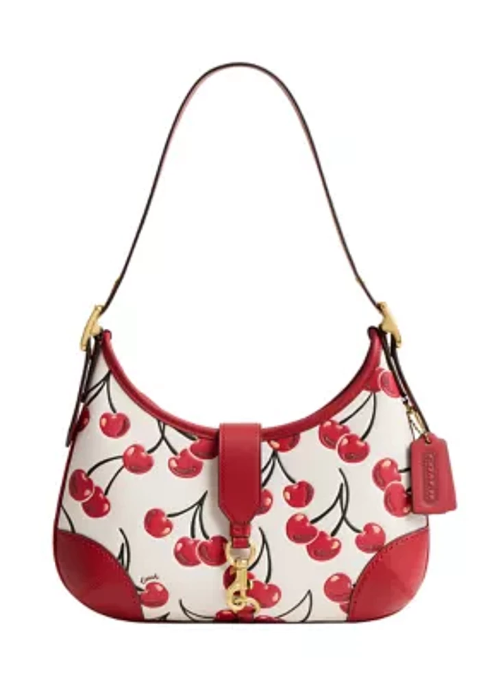 Hamptons Hobo Bag with Cherry Print