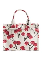 Cargo Tote Bag 20 with Cherry Print