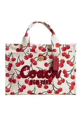 Cargo Tote Bag with Cherry Print