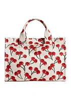 Cargo Tote Bag with Cherry Print