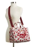 Cargo Tote Bag with Cherry Print