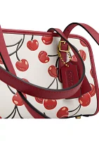 Swing Zip Bag with Cherry Print