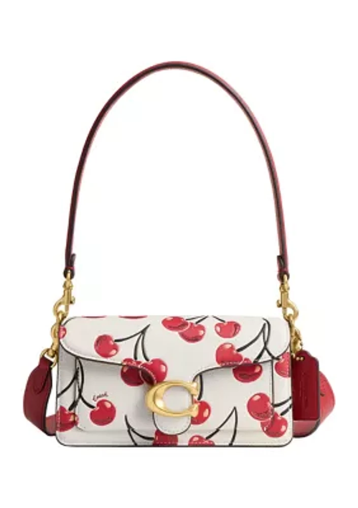 Tabby Shoulder Bag 20 with Cherry Print