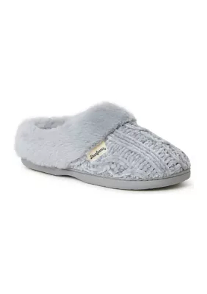 Claire Cable Knit Chenille Clogs