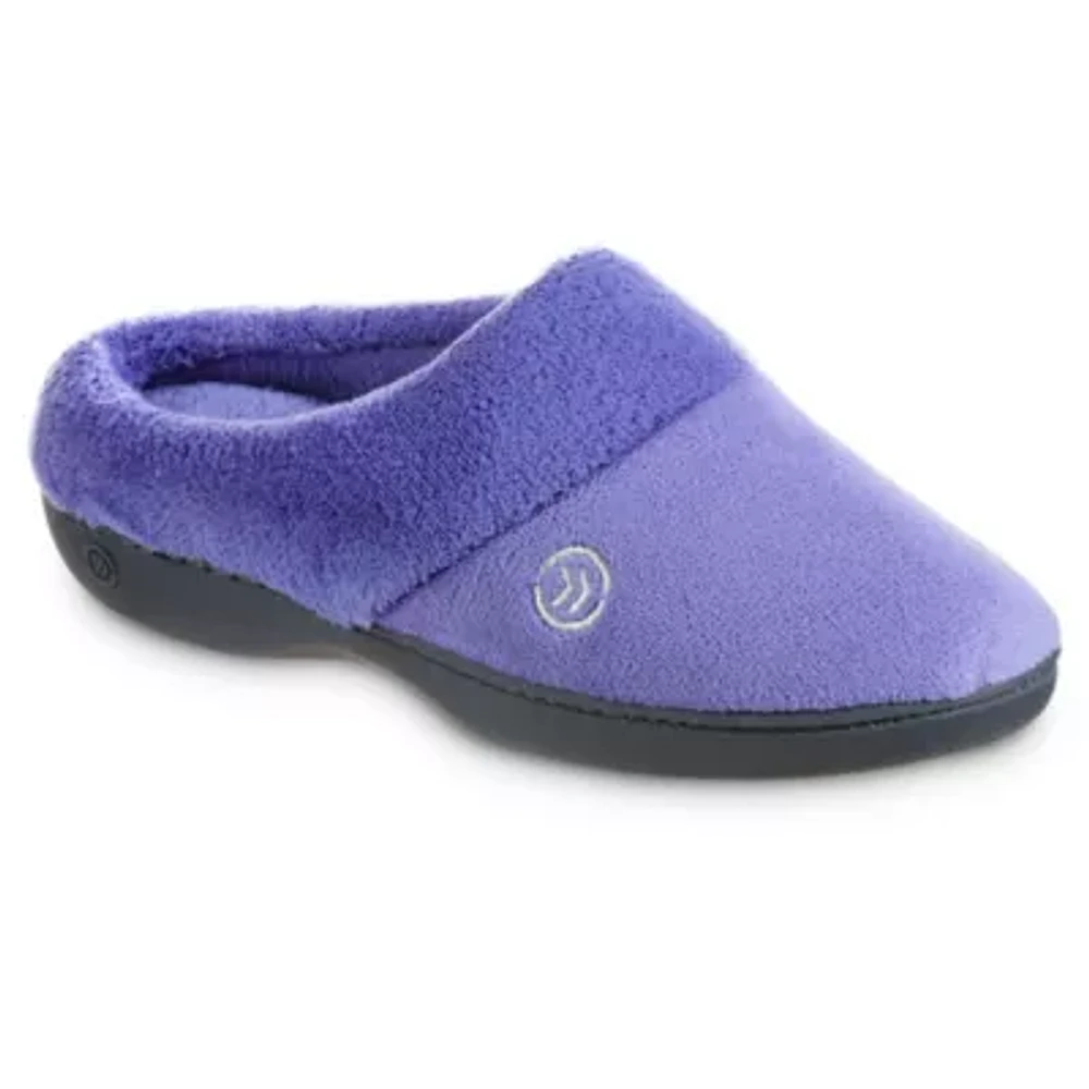 isotoner Women’s Microterry Sport Hoodback Slippers