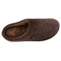 isotoner Men's Preston Heather Knit hoodback Slippers