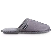 isotoner Men's Memory Foam Microsuede Titus Scuff Slippers