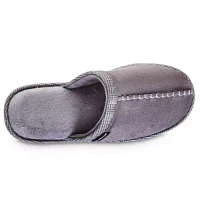 isotoner Men's Memory Foam Microsuede Titus Scuff Slippers