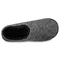 isotoner Men's Heathered Knit Hoodback Slippers