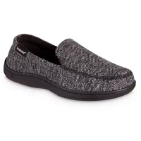 isotoner Men's Advanced Memory Foam Herringbone Harvey Moccasin ECO Comfort Slippers