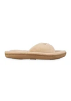 Women's Microterry Bow Open Toe Slide Slippers