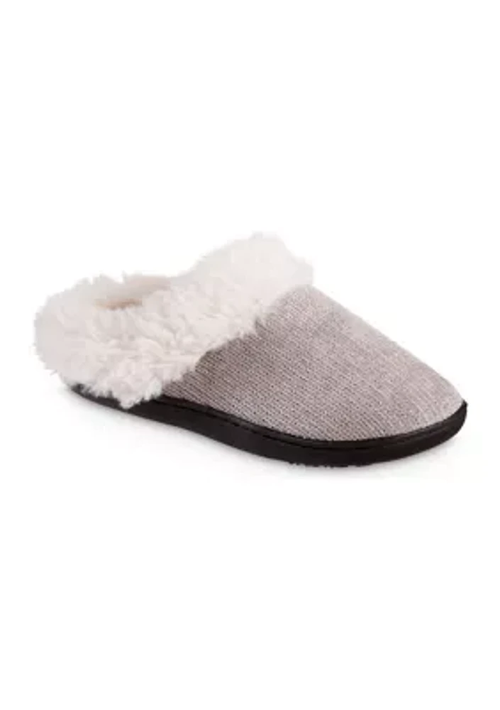 Boxed Shine Chenille Hoodback Slippers