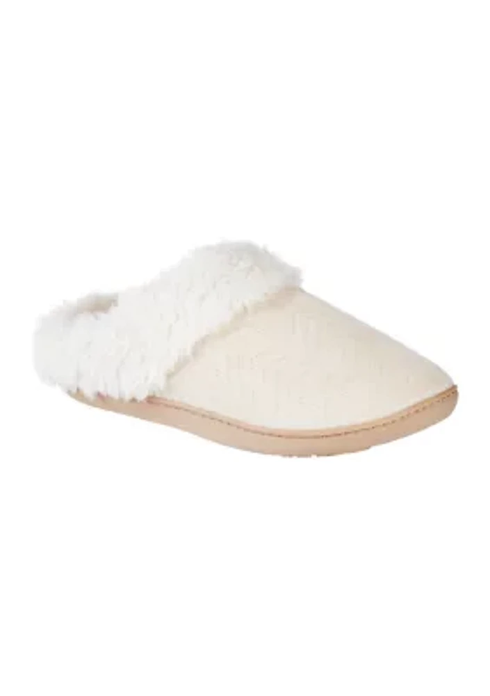 Women's Quilted Louise Velour Hoodback Slippers