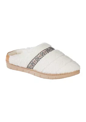 Clara Berber Clog Slipper with Memory Foam