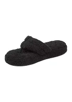 Women's Cozy Plush Joey Thong Slipper with Memory Foam