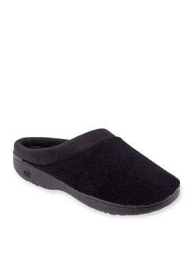 Signature Microterry PillowStep Plus Matte Satin Hoodback Slipper