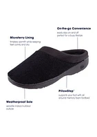 Signature Microterry PillowStep Plus Matte Satin Hoodback Slipper