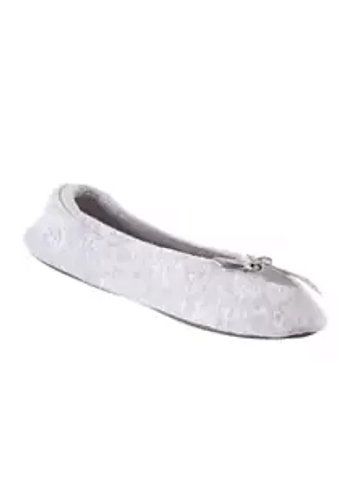 Isotoner Women's Terry Ballerina Slippers