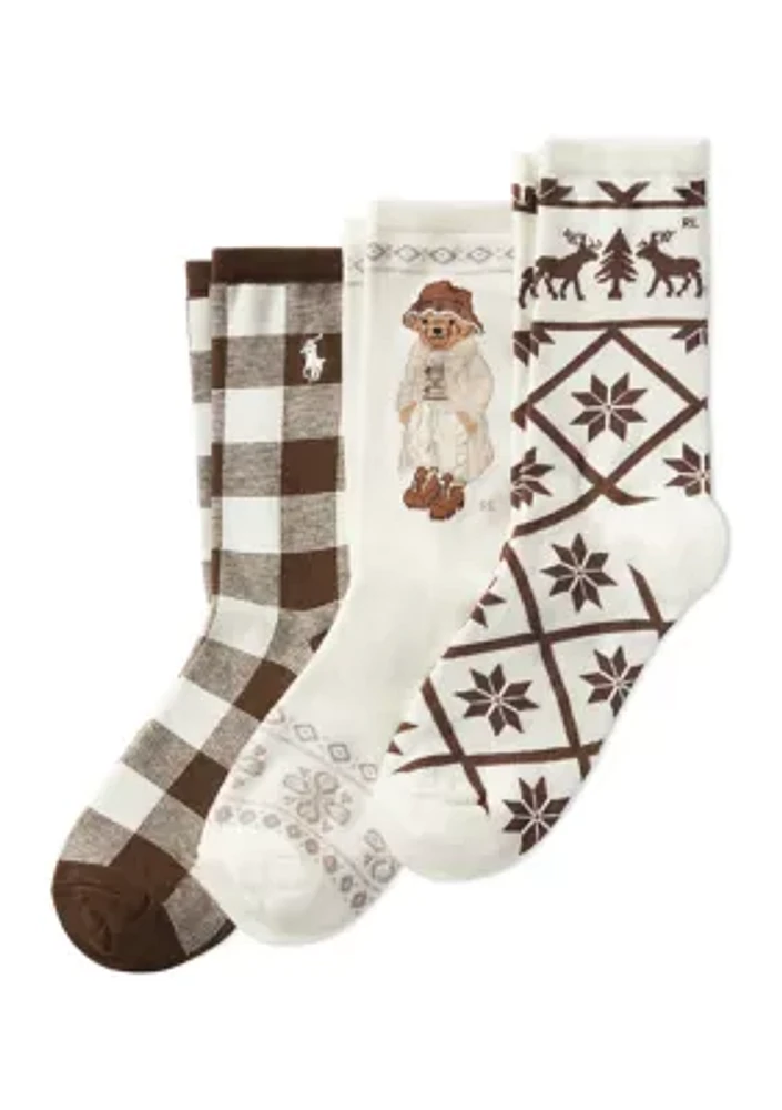 Polo Winter Bear Socks - 3 Pack