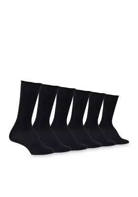 Roll Top Trouser Crew Socks- 6-Pack