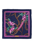 Equestrian Floral Square Scarf