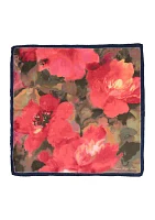 Watercolor Floral Square Scarf