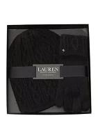 Pointelle Knit Beanie And Glove Giftset