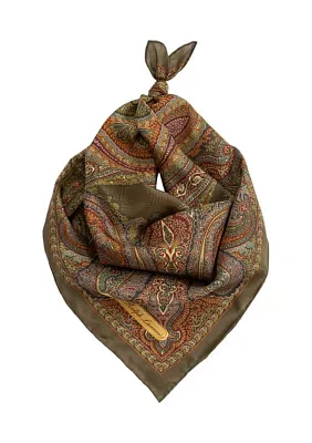 Paisley Glenplaid Square Scarf