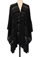 Sheer Stripe Ruana