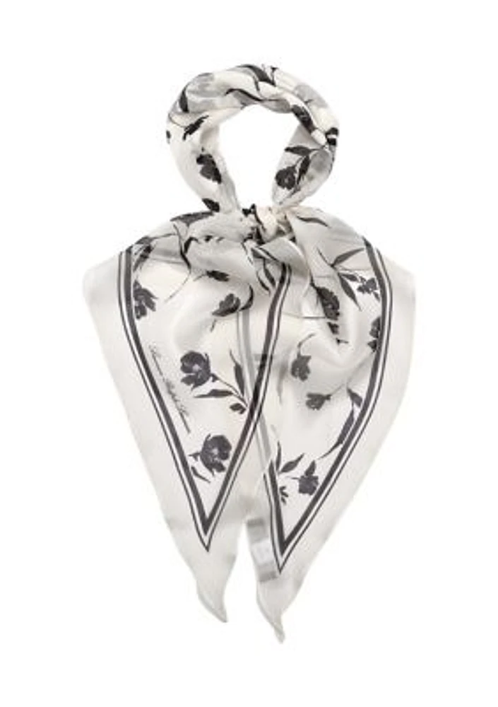 Shadow Floral Diamond Scarf