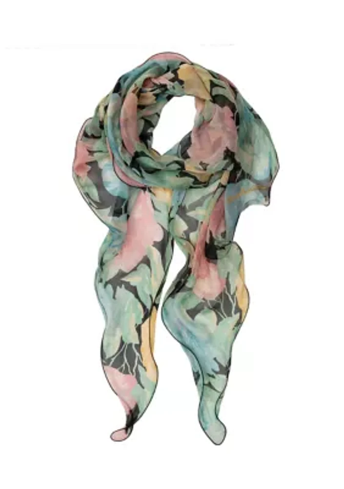 Spring Floral Wavy Wrap