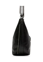 Sarah Bucket Bag with Buckle and Stud Strap