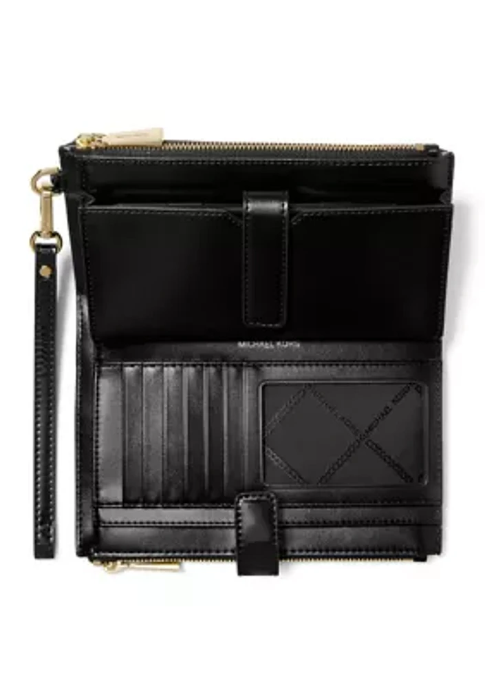 Jet Set Double Zip Wristlet