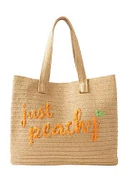 Braided Straw Tote