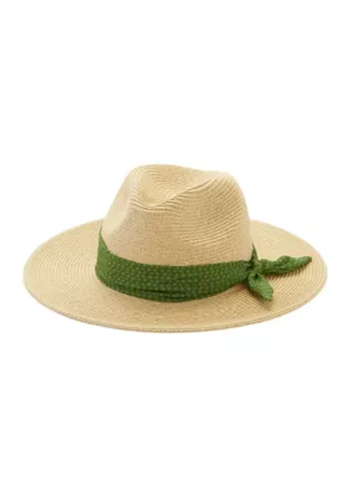 Panama Hat with Tie Trim