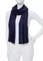 Satin Pashmina Self Fringe Scarf