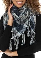 Women's Plaid Printed Triangle Scarf