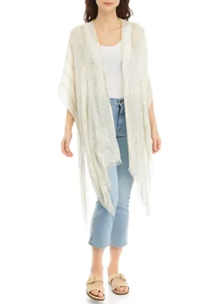 Women's Sequin Stripe Duster 